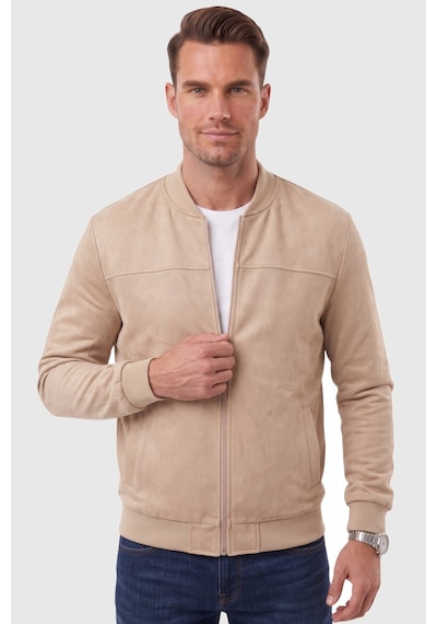 Rizzup Erkek Slim Fit Likralı Bej Süet Ceket Kırışmayan Ütü Gerektirmeyen Mevsimlik Mont 2504334