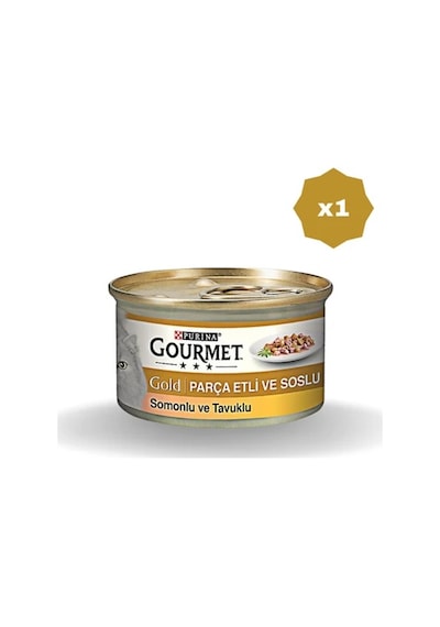 Felix Gourment Gold Parça Etli Ve Soslu Somon Tavuk 85 Gr - 1 Adet