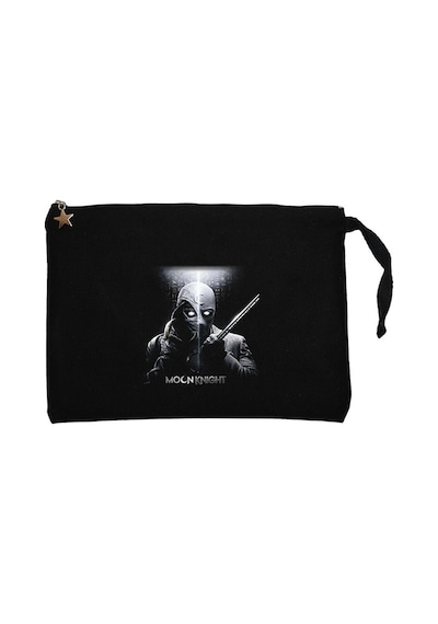 Moon Knight Warrios Siyah  Clutch Astarlı Cüzdan / El Çantası Siyah