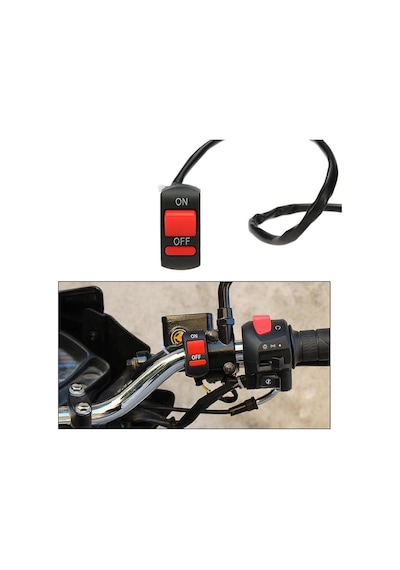 Knmaster Motosiklet Sis Farı Aç Kapa Düğmesi / Butonu / Kırmızı
