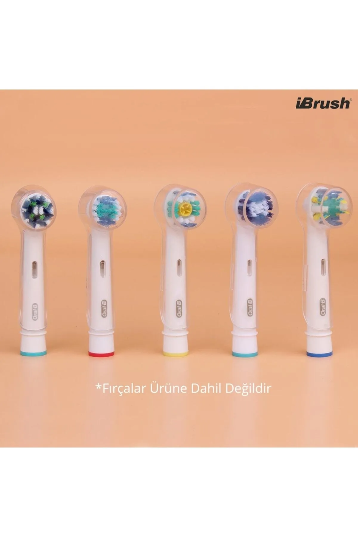 İbrush Oral-b Şarjlı Ve Pilli Diş Fırçaları Için 4 Adet Koruyucu Kapak Şeffaf