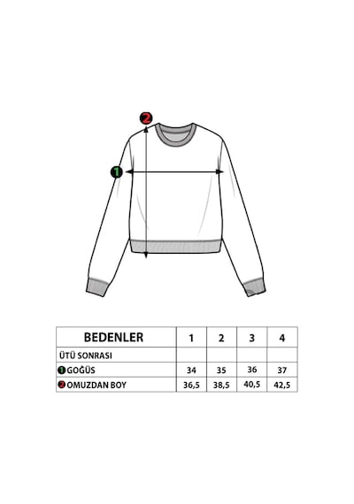 Toontoy Kız Çocuk Kolları Fırfır Detaylı Nakışlı Sweatshirt Yeşil Toontoy Kız Çocuk Kolları Fırfır Detaylı Nakışlı Sweatshirt Yeşil