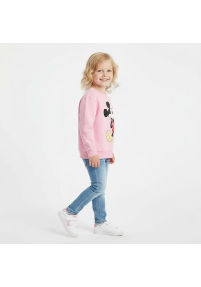 Mickey Kışlık Kız Çocuk Sweatshirt Pembe
