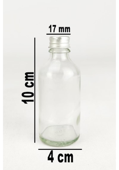 12 Adet Şeffaf Cam Shot Şişesi Sızdırmaz Gümüş Metal Kapaklı Koku Süs Çok Amaçlı Şişe 50ml
