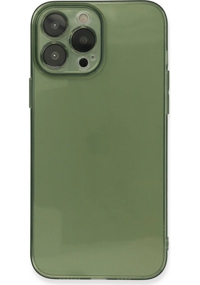 Apple Uyumlu  iPhone 13 Pro Kılıf Fly Lens Silikon Yeşil