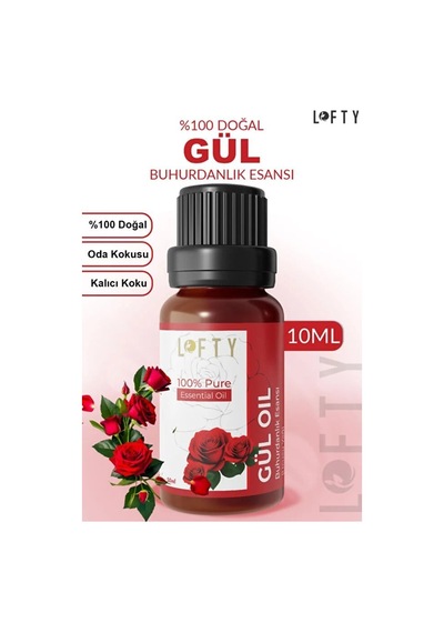 Lofty Gül Saf Uçucu Yağ 10ml -%100 Doğal Esansiyel Yağ Buhurdanlık, Difüzör Ve Oda Kokusu İçin Ferahlatıcı Etki Diğer Lofty Gül Saf Uçucu Yağ 10ml -%100 Doğal Esansiyel Yağ Buhurdanlık, Difüzör Ve Oda Kokusu İçin Ferahlatıcı Etki Diğer