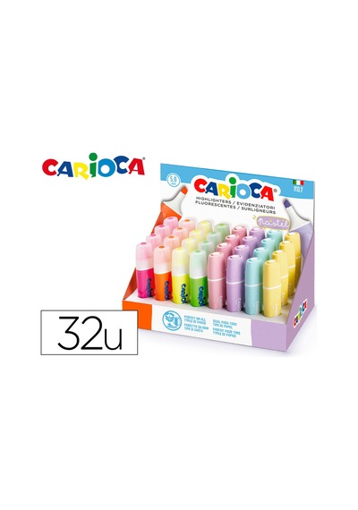 Carioca Pastel+fosforlu İşar.kalemi 32 Li 8 Renk 43184 Çok Renkli