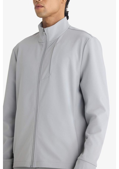 Defacto Defactofit Standart Fit Dik Yaka Fermuarlı Sweatshirt F7635ax25augr454 Gri