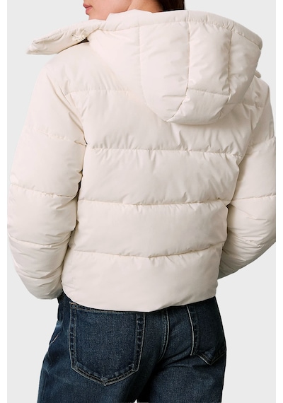 Calvin Klein Suya Dayanıklı Çıkarılabilir Kapüşonlu Şişme Mont Lv047h504gyas Kadın Mont Lv047h504g Yas Krem