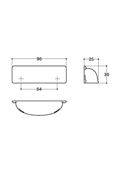 System Mobilya Kulbu Antik Renk 64mm Çanak/tas Kulp Sy4533 0064 Abm Çok Renkli