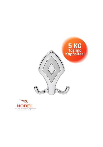 Baklava Askı, Metal Vestiyer Askısı, Krom Matkrom, Duvar Ve Dolap Askılığı 5'li Set Vidalı Krom Krom