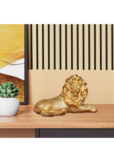 Dolıty Aslan Heykel Masa Centerpiece Modern Heykeli Yatak Yatmak
