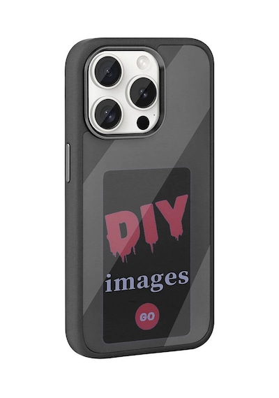 Zore Apple Uyumlu iPhone 15 Pro Max Kılıf Ekranı Yansıtan Akıllı Nfc Kapak - Gri Gri