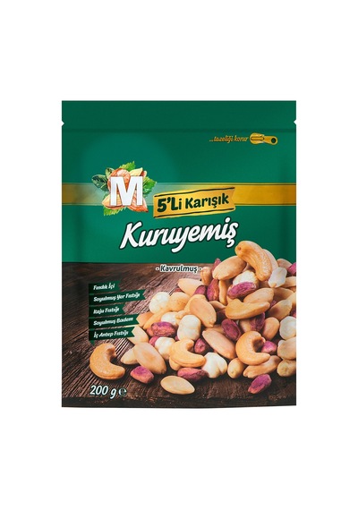 Migros 5'li Kavrulmuş Karışık Kuruyemiş 200 G - 5 Adet Tarı