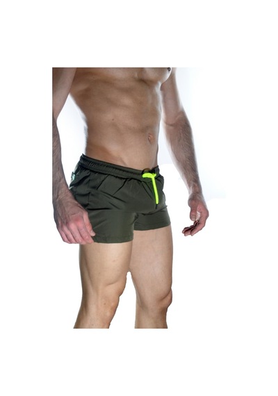 Cojans Erkek Yeşil Mini Mayo Short Çok Renkli