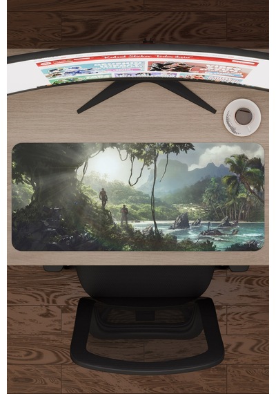 Crysis Kaymaz Dikişli Kauçuk Oyuncu Mousepad V5 - 70x30 Xl Gaming Mouse Pad Fare Altlığı