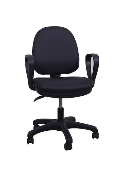 Worky Siyah Deri Ofis Çalışma Koltuğu Siyah