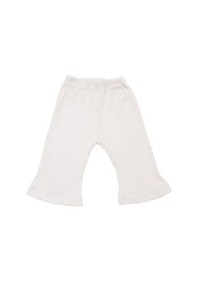 By Bebekodam Kız Bebek Ekru Lila Çiçek Nakışlı North Yazılı Waffle 2'li Takım