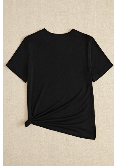 Fdugatdp Baskılı Unisex Oversize Tshirt Siyah