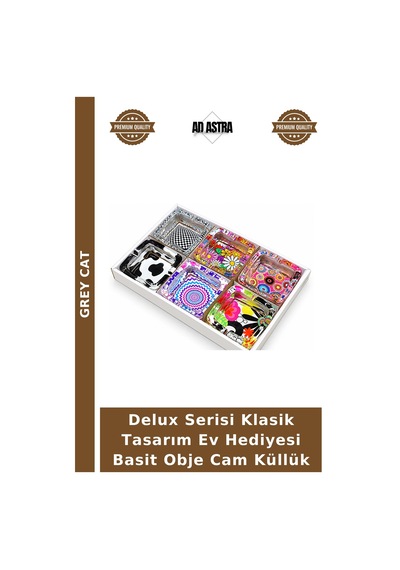 Delux Serisi Klasik Tasarım Ev Hediyesi Basit Obje Cam Küllük