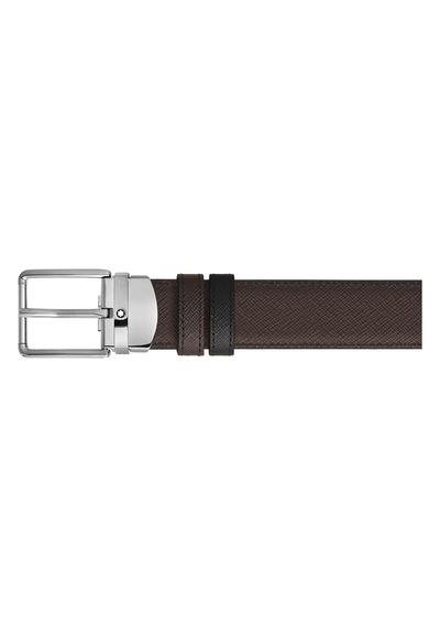 Montblanc Everyday Sartorial Deri 30 Mm Çift Taraflı Kemer 222359 Kahverengi