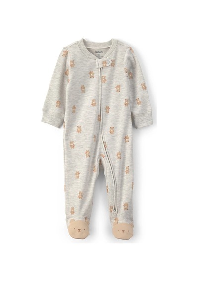 Carter's Bebek Fermuarlı Patikli Tulum Gri 1v243510