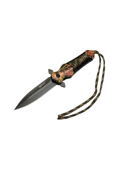4267 Çok Renkli Kamp Çakı 21cm - Yarı Otomatik, İpli, Kemerlikli Renkli