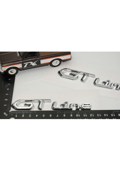 Dk Tuning Gt Line Çamurluk Yanı Krom Metal Yazı Logo Amblem Seti Peugeot İle Uyumlu Bagaj Arma