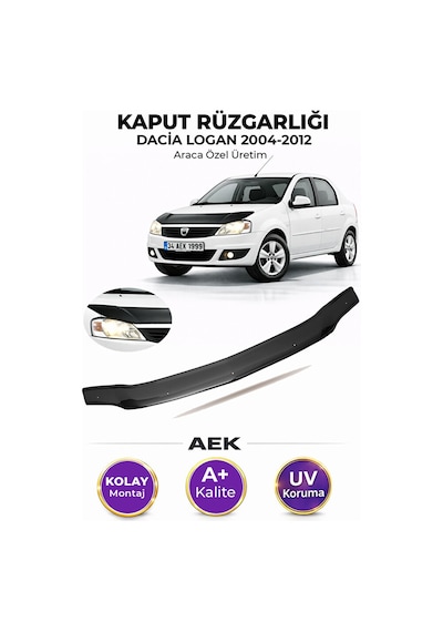 Dacia Logan Sedan 2005-2012 Araca Özel Üretim "4mm" Kaput Rüzgarl