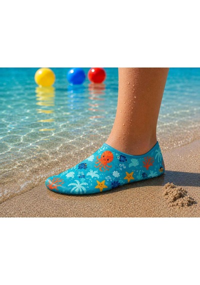 Gripptoes Kaymaz Damla Tabanlı Deniz&havuz Çorabı N2 Çok Renkli