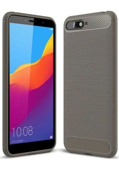 Huawei Y6 2018 Kılıf Zore Room Silikon Kapak Gri