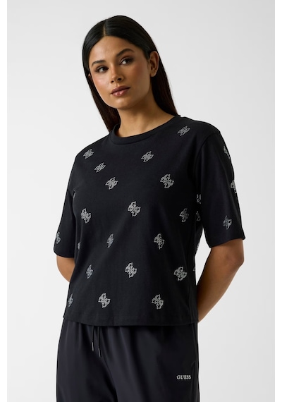 Guess Silvy Aktif Boxy Fit Kadın T-shirt V6gı18k2985 Siyah Guess Silvy Aktif Boxy Fit Kadın T-shirt V6gı18k2985 Siyah