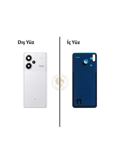 Xiaomi Redmi Note 13 Pro Plus 5g - Lensli Ay Işığı Beyazı Arka Pil Kapağı Batarya Kapağı Back Cover Çok Renkli