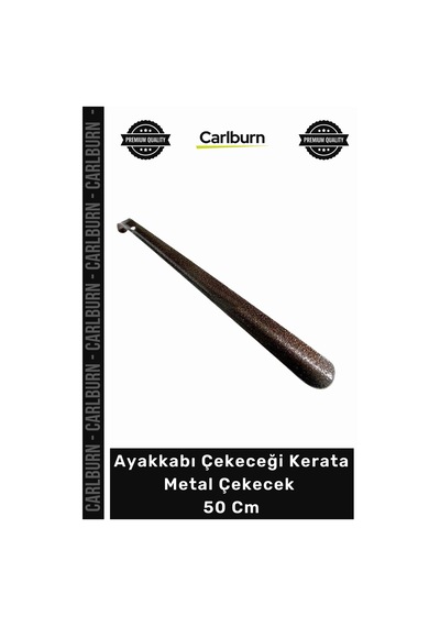 Carlburn Çekecek Sağlam Dayanıklı Kalın Demir Kahverengi Ayakkabı Çekeceği Kerata Metal Çekecek 50 Cm