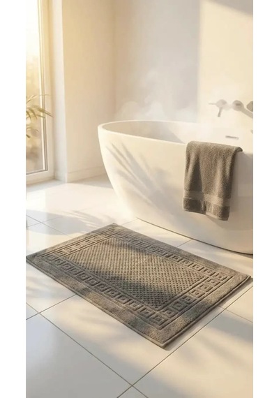 %100 Pamuk 2'li Antrasit Banyo Paspas Seti 2x50 70cm Diğer