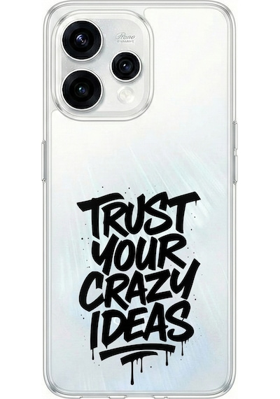 Oppo Reno 15 - Reno 15f Uyumlu Crazy Trust Baskılı Silikon Kılıf Renkli