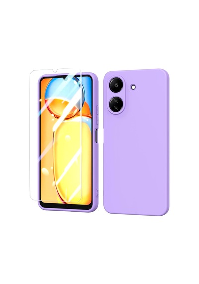 Teleplus Xiaomi Poco C65 Kılıf Mara Lansman Silikon + Ekran Koruyucu