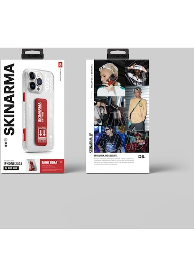 Apple Uyumlu iPhone 14 Pro Kılıf Skinarma Standlı Şeffaf Tasarımlı Taihi Sora Kapak