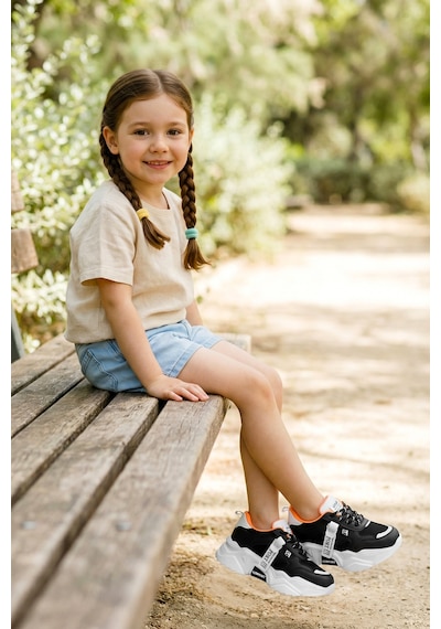 Dark Seer Kids Ds K 2051 Sneaker 2025 Kız Çocuk Beyaz-siyah