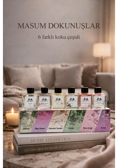 Rosie Masum Dokunuşlar 6 Lı Çubuklu Oda Kokusu Hediye Seti Fresh