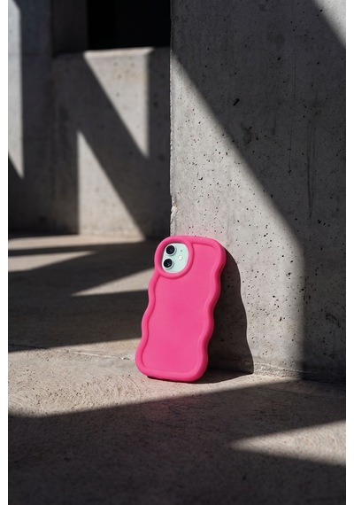 Apple iPhone 11 Pro Uyumlu Dalgalı Tasarım Kamera Korumalı Mat Silikon-54238 Kırmızı