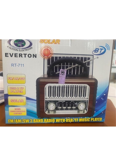 Everton Rt-711-usb-tf-am-fm-sw-tws-usb Güneş Eenerjili Nostaljik Radyo
