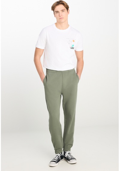Lee Pamuk Regular Fit Normal Kesim Ribanalı Paça Haki Jogger Pantolon