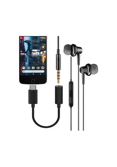 Kulaklık Dönüştürücü Usb-c 3.5mm Tr10 Siyah