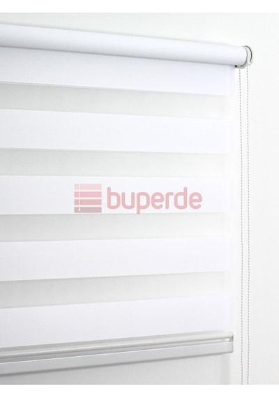 Buperde Optik Beyaz (Kar Beyazı) Eko Zebra Stor Perde