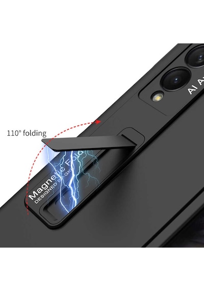 Galaxy Z Fold 3 Kılıf Zore Z-Stand Kılıf Siyah