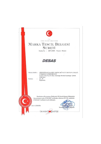 Desaş Aynalı Siyah Duşakabin Yüksek Kalite Lux Oval 90x90 Füme