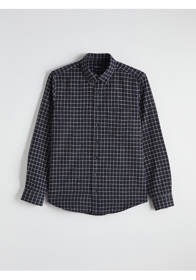 Lcwaıkıkı Classic Siyah Regular Fit Ekose Erkek Gömlek
