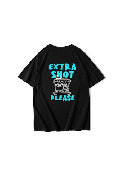 Brz Collectıon Brz Collection Unisex Oversize Blue Extra Shot Please T-shirt Siyah Brz Collectıon Brz Collection Unisex Oversize Blue Extra Shot Please T-shirt Siyah