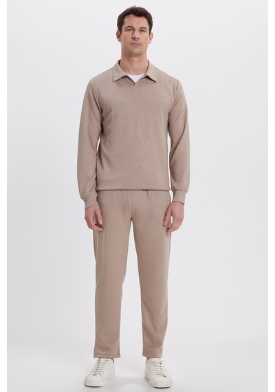 Tudors Erkek Slim Fit Dar Kesim Beli Bağcıklı 3 Cepli Geniş Paça Koyu Vizon Eşofman Altı-41914 Vizon Tudors Erkek Slim Fit Dar Kesim Beli Bağcıklı 3 Cepli Geniş Paça Koyu Vizon Eşofman Altı-41914 Vizon